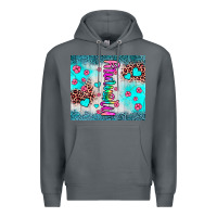 Rock mommy leopard turquoise Premium Hoodie - JahusDesignShop