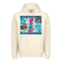 Sandshell mommy leopard turquoise Premium Hoodie - JahusDesignShop