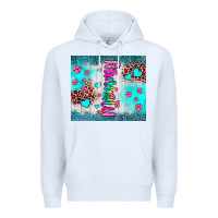 White mommy leopard turquoise Premium Hoodie - JahusDesignShop