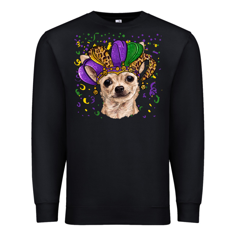 Mardi Gras Hat Chihuahua Premium Sweatshirt by RanaPortraitStore | Teevron