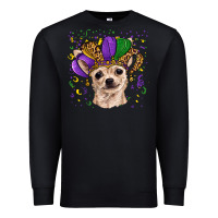 Black mardi gras hat chihuahua Premium Sweatshirt - RanaPortraitStore