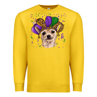 Lemon mardi gras hat chihuahua Premium Sweatshirt - RanaPortraitStore
