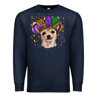 Navy mardi gras hat chihuahua Premium Sweatshirt - RanaPortraitStore