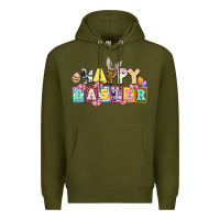 Army Green happy easter Premium Hoodie - AdoDesignShop