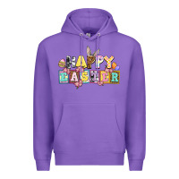 Purple happy easter Premium Hoodie - AdoDesignShop