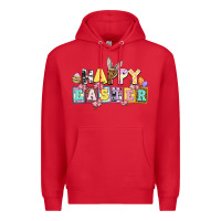 Red happy easter Premium Hoodie - AdoDesignShop