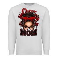 Dove Grey cheer mom messy bun Premium Sweatshirt - texasbilliewilder