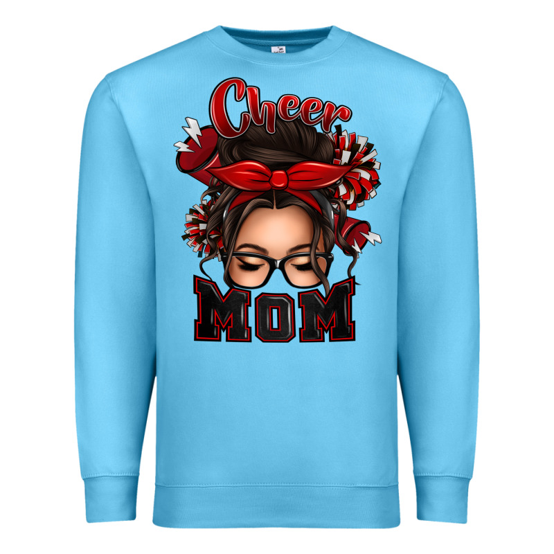 Cheer Mom Messy Bun Premium Sweatshirt by texasbilliewilder | Teevron
