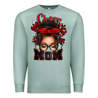 Seafoam cheer mom messy bun Premium Sweatshirt - texasbilliewilder