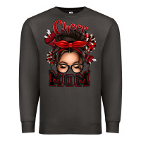Smoke cheer mom messy bun Premium Sweatshirt - texasbilliewilder