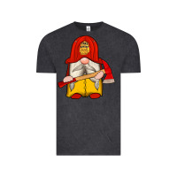 Vintage Black firefighter gnomes Vintage Tee - Artiststas