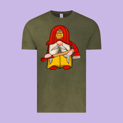 Firefighter Gnomes Vintage Tee Designed By Artiststas