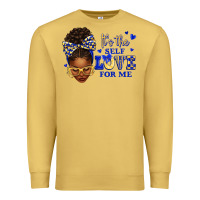 Antique Gold sorority colors blue and gold it's the self love f Premium Sweatshirt - texasbilliewilder
