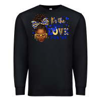 Black sorority colors blue and gold it's the self love f Premium Sweatshirt - texasbilliewilder