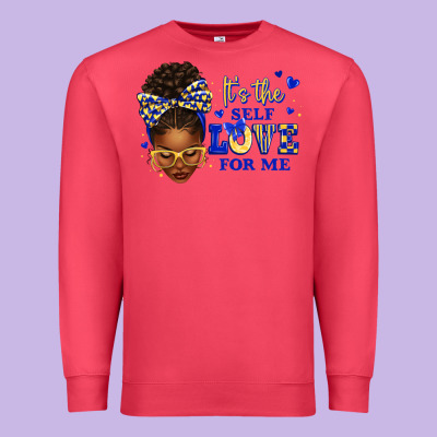Premium Sweatshirt sorority colors blue and gold it's the self love f