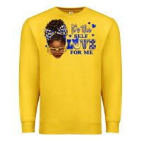 Lemon sorority colors blue and gold it's the self love f Premium Sweatshirt - texasbilliewilder