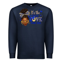 Navy sorority colors blue and gold it's the self love f Premium Sweatshirt - texasbilliewilder