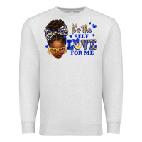Oatmeal Heather sorority colors blue and gold it's the self love f Premium Sweatshirt - texasbilliewilder