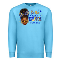 Ocean Blue sorority colors blue and gold it's the self love f Premium Sweatshirt - texasbilliewilder