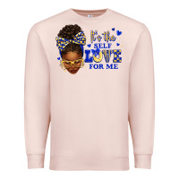 Pale Pink sorority colors blue and gold it's the self love f Premium Sweatshirt - texasbilliewilder