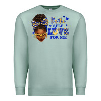 Seafoam sorority colors blue and gold it's the self love f Premium Sweatshirt - texasbilliewilder