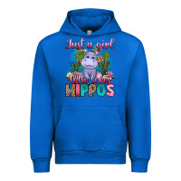Cobalt just a girl who loves hippos Urban Hoodie - Artiststas