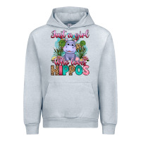 Heather Grey just a girl who loves hippos Urban Hoodie - Artiststas