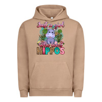 Pigment Burro just a girl who loves hippos Urban Hoodie - Artiststas