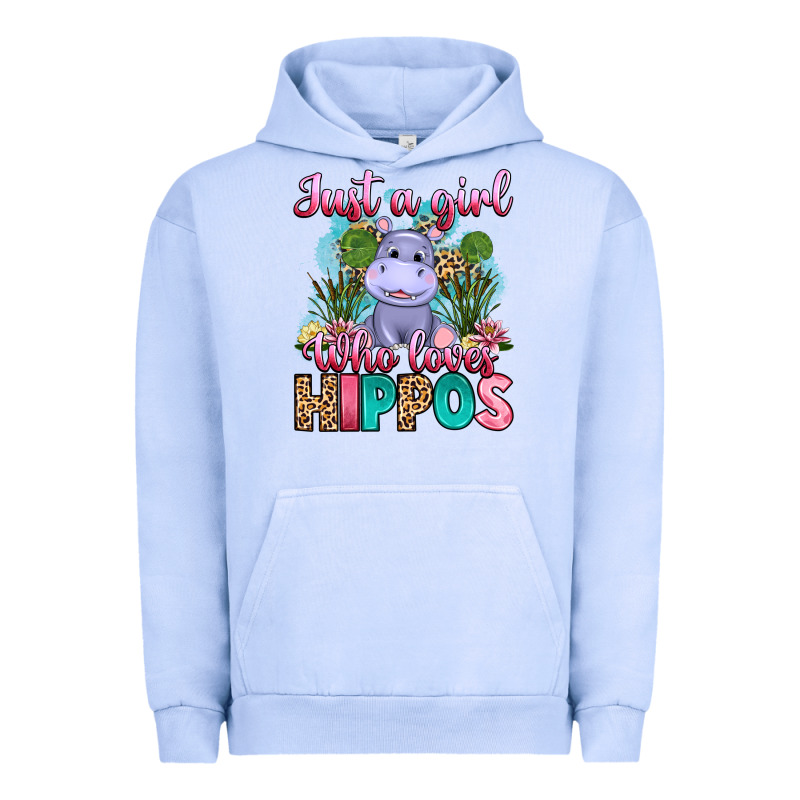 Just A Girl Who Loves Hippos Urban Hoodie by Artiststas | Teevron