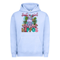 Pigment Grape Ice just a girl who loves hippos Urban Hoodie - Artiststas