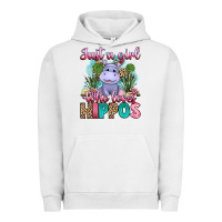 Pigment Lunar Rock just a girl who loves hippos Urban Hoodie - Artiststas