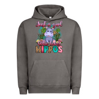 Pigment Tornado just a girl who loves hippos Urban Hoodie - Artiststas