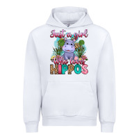 White just a girl who loves hippos Urban Hoodie - Artiststas