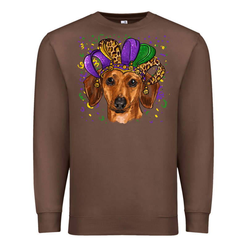 Mardi Gras Hat Dachshund Premium Sweatshirt by RanaPortraitStore | Teevron