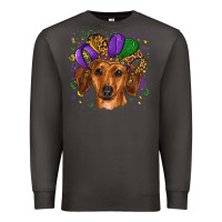 Smoke mardi gras hat dachshund Premium Sweatshirt - RanaPortraitStore