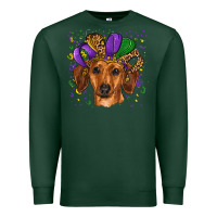 Sports Green mardi gras hat dachshund Premium Sweatshirt - RanaPortraitStore