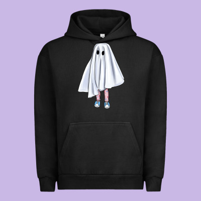 Cute Ghost Urban Hoodie Designed By Bundleandbundleshop