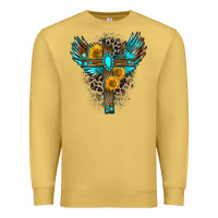 Antique Gold gemstone cross Premium Sweatshirt - Zillion Design Studio