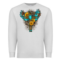 Dove Grey gemstone cross Premium Sweatshirt - Zillion Design Studio