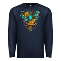 Navy gemstone cross Premium Sweatshirt - Zillion Design Studio