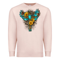 Pale Pink gemstone cross Premium Sweatshirt - Zillion Design Studio