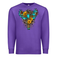 Purple gemstone cross Premium Sweatshirt - Zillion Design Studio