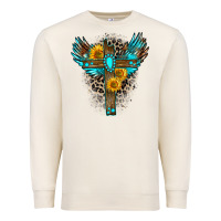 Sandshell gemstone cross Premium Sweatshirt - Zillion Design Studio