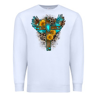 White gemstone cross Premium Sweatshirt - Zillion Design Studio