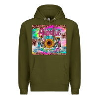 Army Green auntie like a mom Premium Hoodie - JahusDesignShop