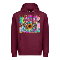 Burgundy auntie like a mom Premium Hoodie - JahusDesignShop