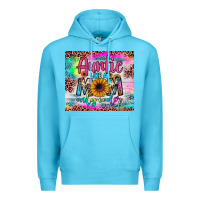 Ocean Blue auntie like a mom Premium Hoodie - JahusDesignShop