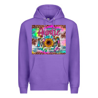 Purple auntie like a mom Premium Hoodie - JahusDesignShop