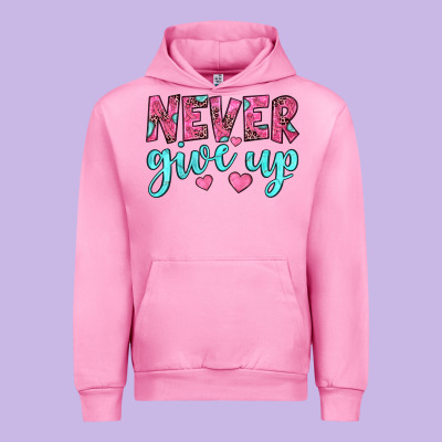 Never Give Up Urban Hoodie Designed By Jahusdesignshop