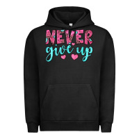 Pigment Black never give up Urban Hoodie - JahusDesignShop
